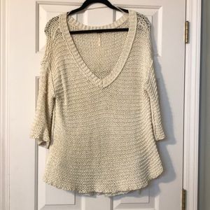 Cream Free People Sweater